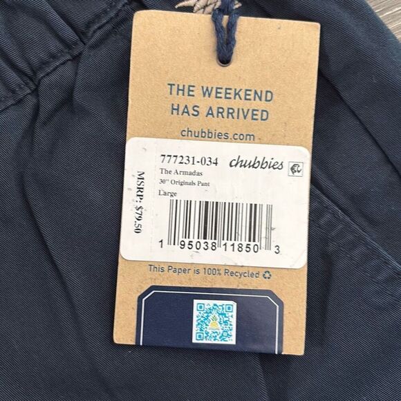 NWT Chubbies The Armadas 30” Originals Pants In Navy Size Large - Picture 4 of 7